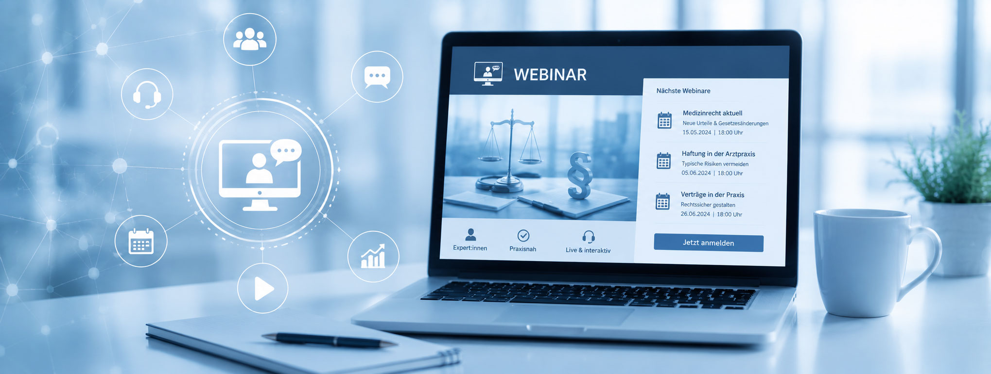 Praxisnahe Webinare zum Medizinrecht